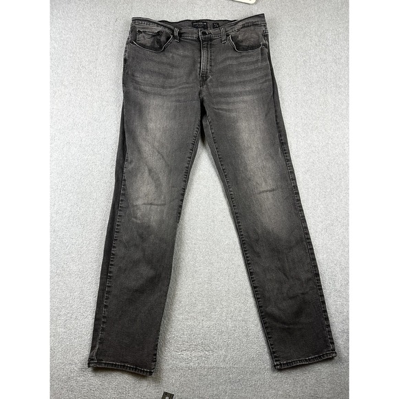 Lucky Brand 121 Jeans Mens 38x34 Black Slim Straight Stretch Denim Casual Pants - Picture 1 of 12